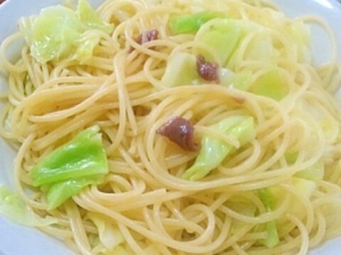 調味料不要♪アンチョビとキャベツのスパゲティ